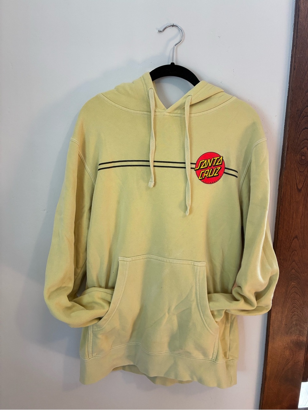 Santa Cruz Skateboards Yellow Pullover Hoodie